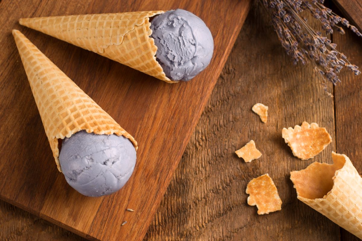 Lavender ice cream