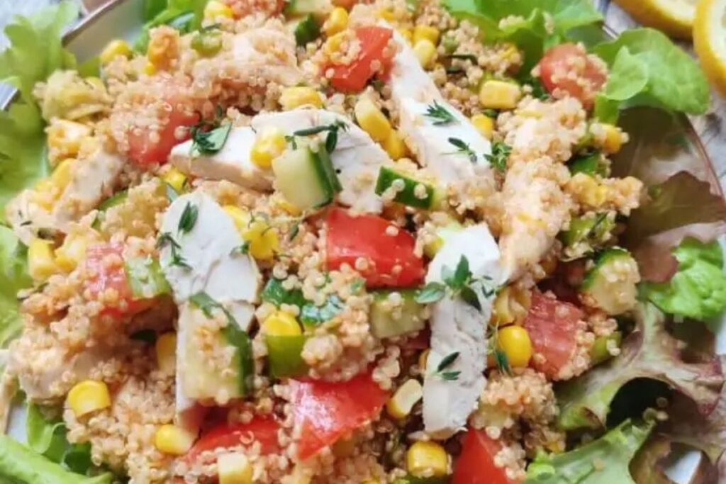 Lemon Chicken Quinoa Salad by Cooking Compass