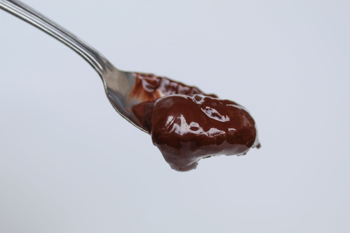 Melted Chocolate Drizzle in a Spoon