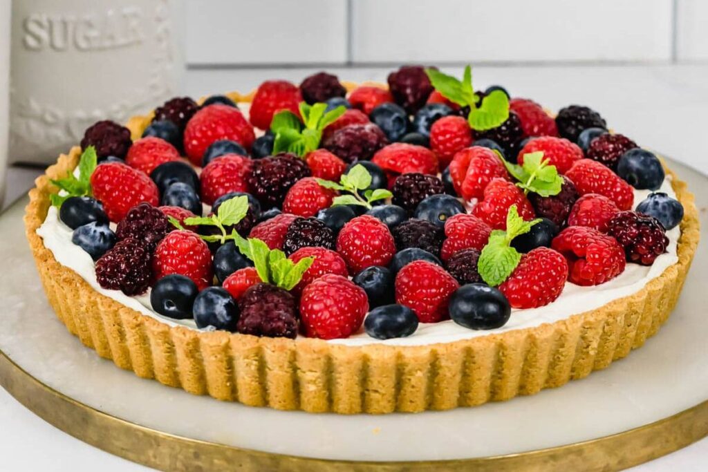 Mixed Berry Tart by Well Fed Baker