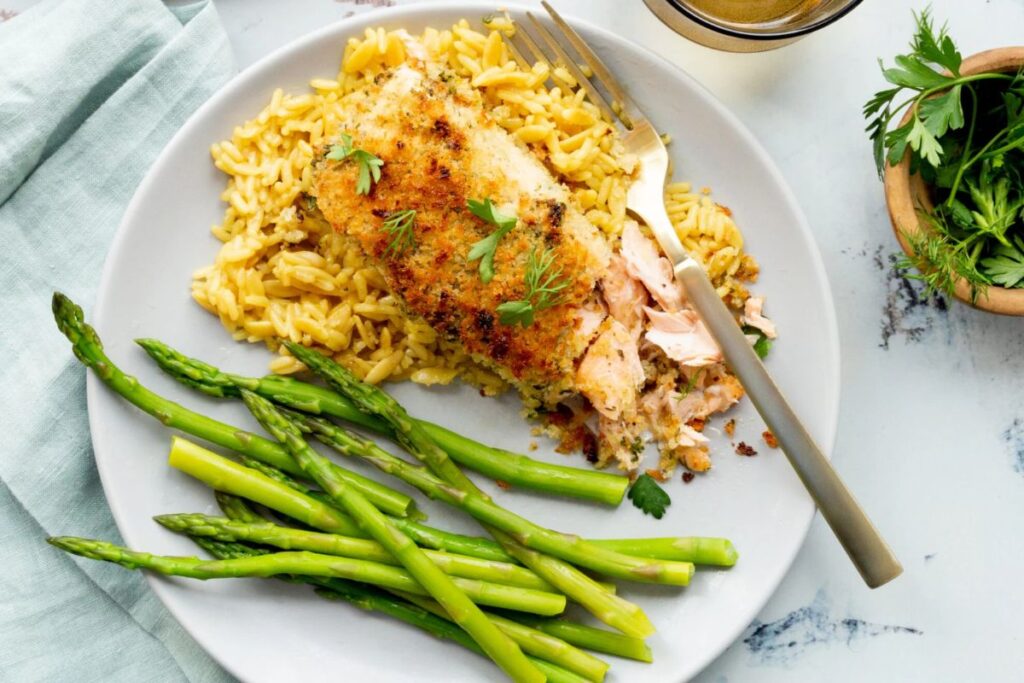 Norwegian Salmon with Panko and Herb Crust by Little Black Skillet