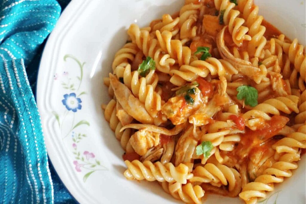 One Pot Leftover Roast Chicken Pasta by My Gorgeous Recipes
