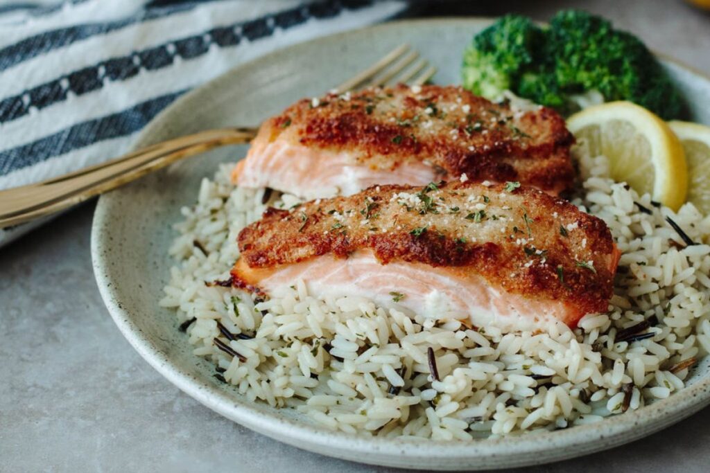 Parmesan Crusted Salmon by The Cookin Chicks