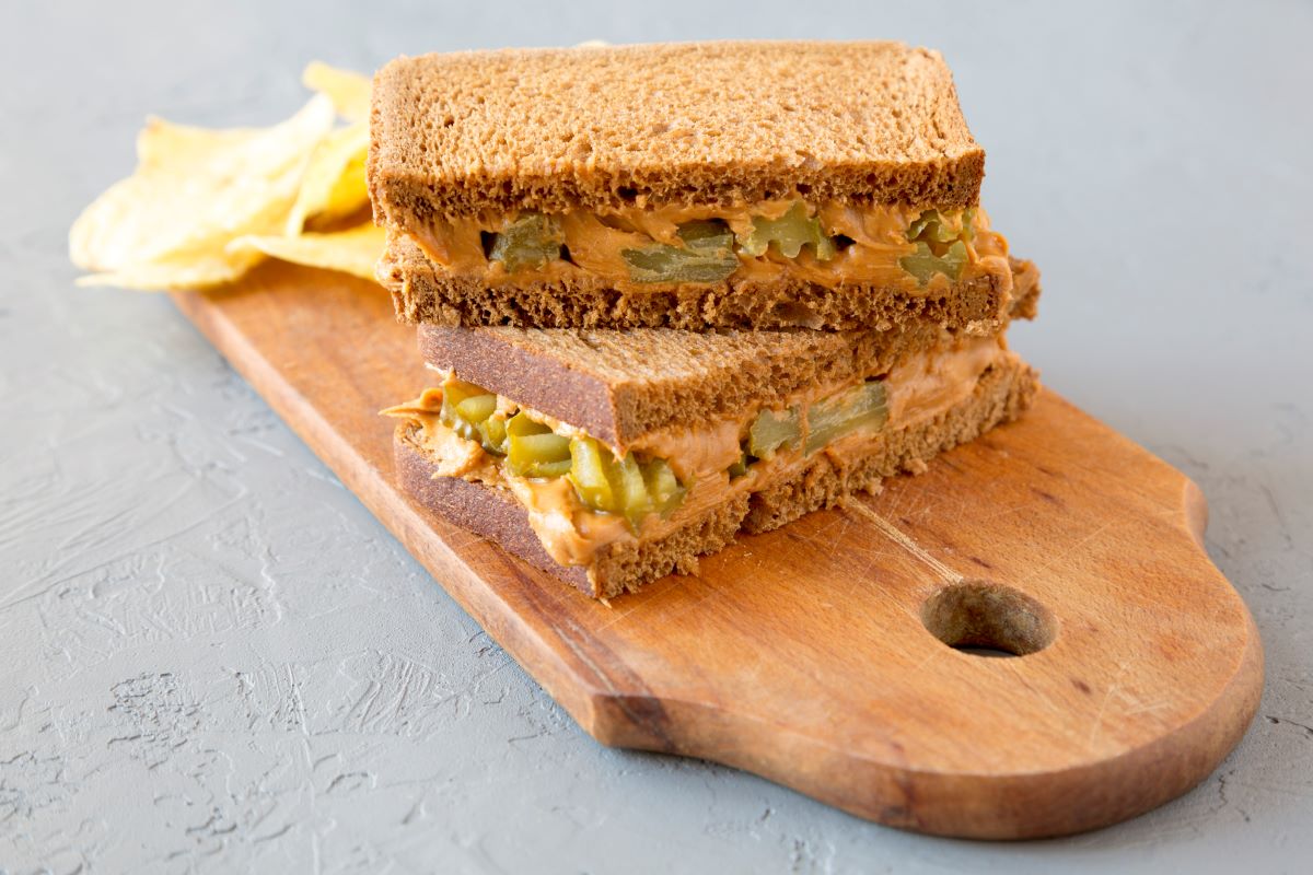 Peanut Butter Pickle Sandwiches