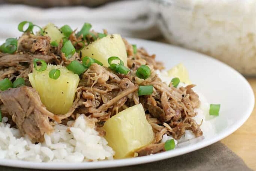 Pineapple Pulled Pork over Coconut Rice by Ericas Recipes