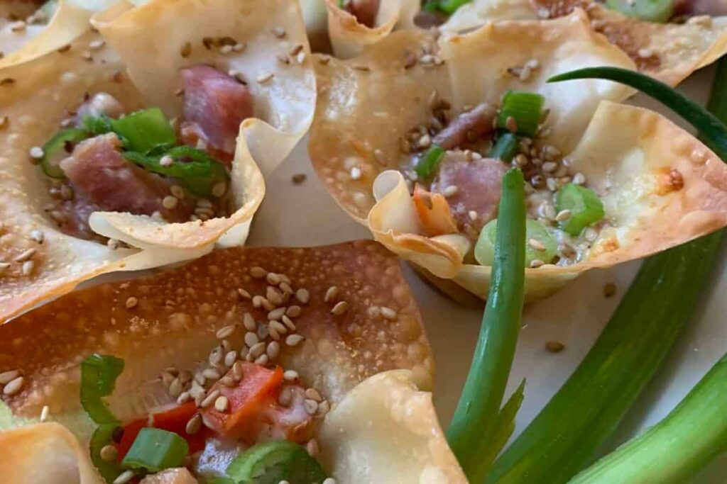 Pork Wonton Stars by Crinkled Cookbook