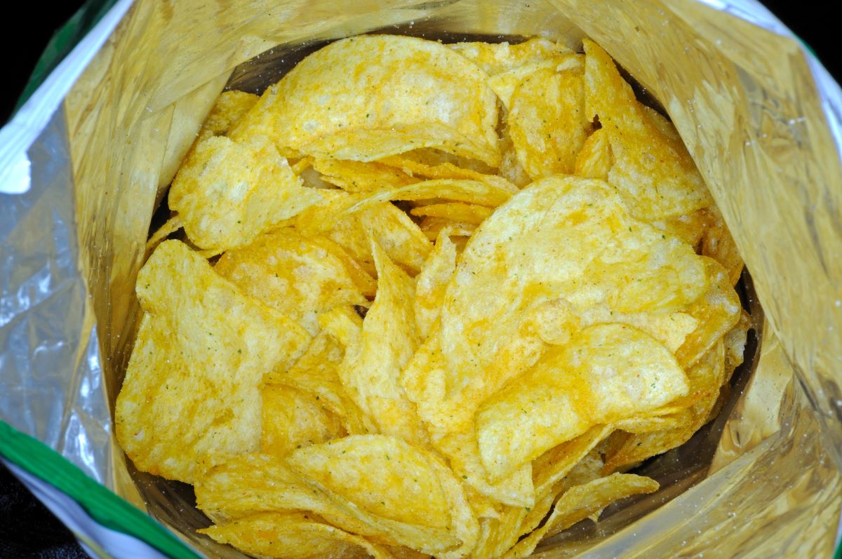 Potato chips in bag