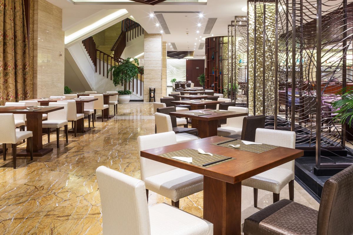 Restaurant interior for arcade restaurant