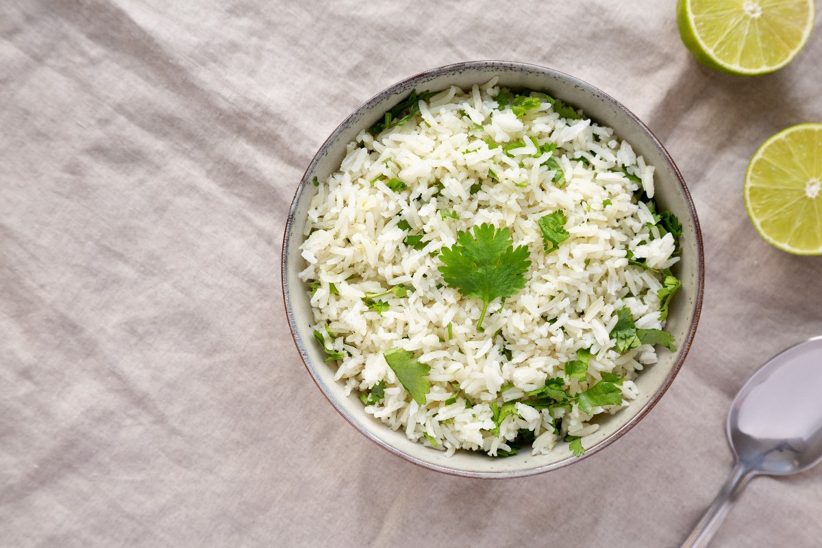 Rice and herbs