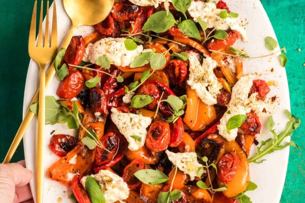 Roasted Bell Pepper Salad by Ooh La La Its Vegan