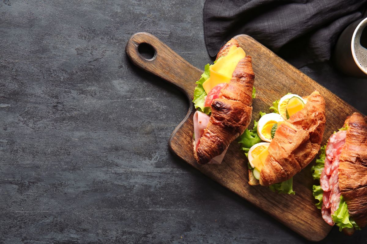 Sausage egg and cheese croissant