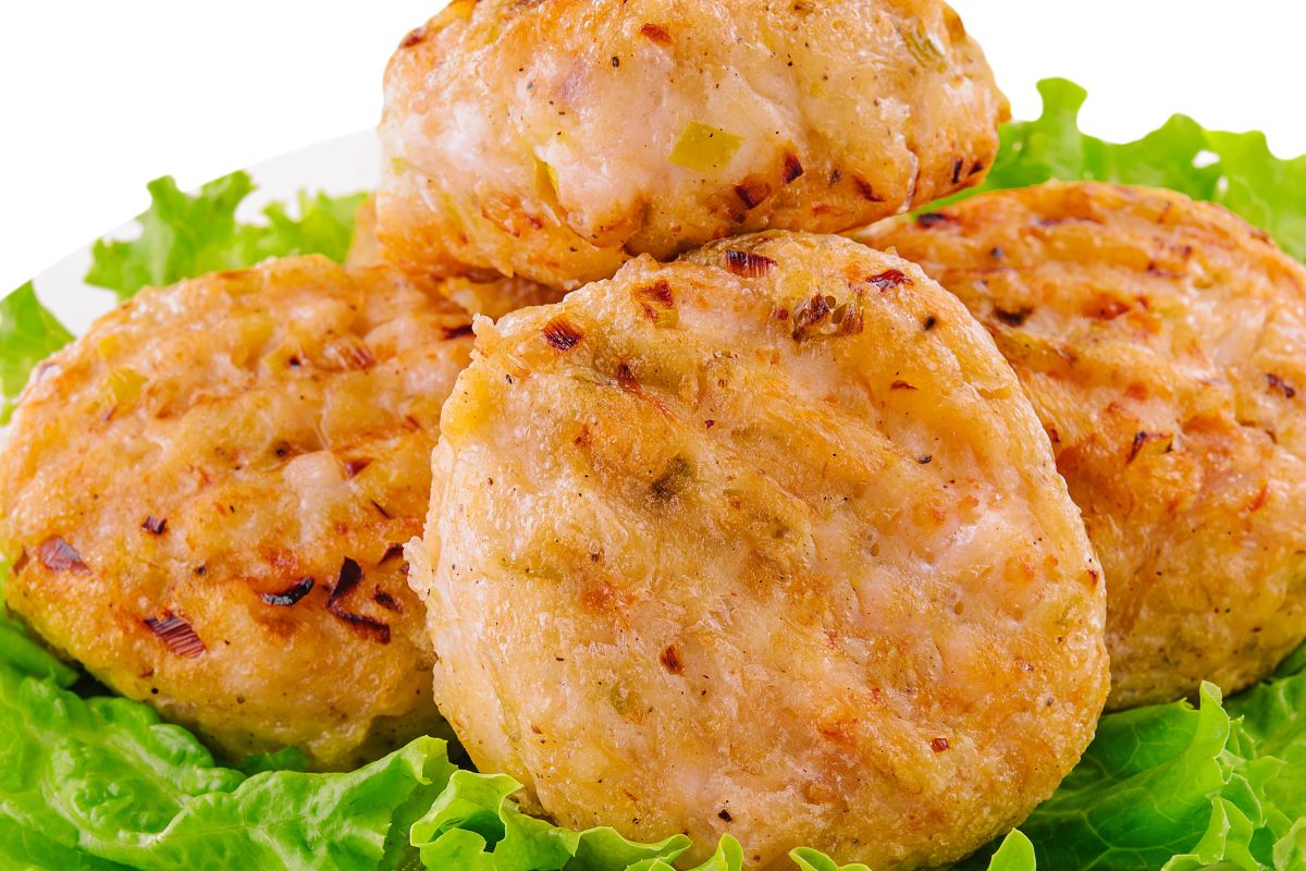 Sausage patty in cabbage