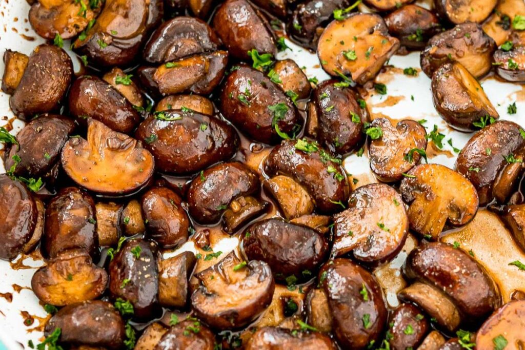Sauteed Mushrooms with Balsamic by Sugar and Soul