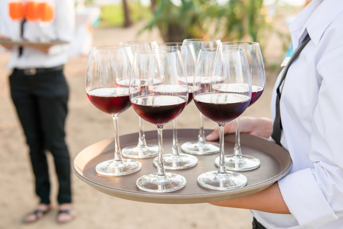 Serving wine