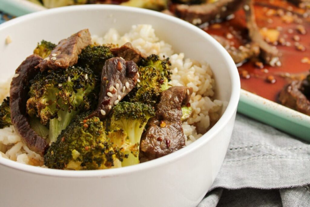 Sheet Pan Beef and Broccoli by The Cookin Chicks