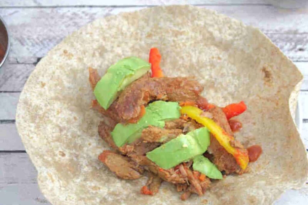 Slow Cooker Beef Fajitas by Fit As A Mama Bear