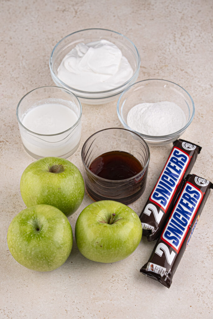 Snicker Apple Salad ingredients