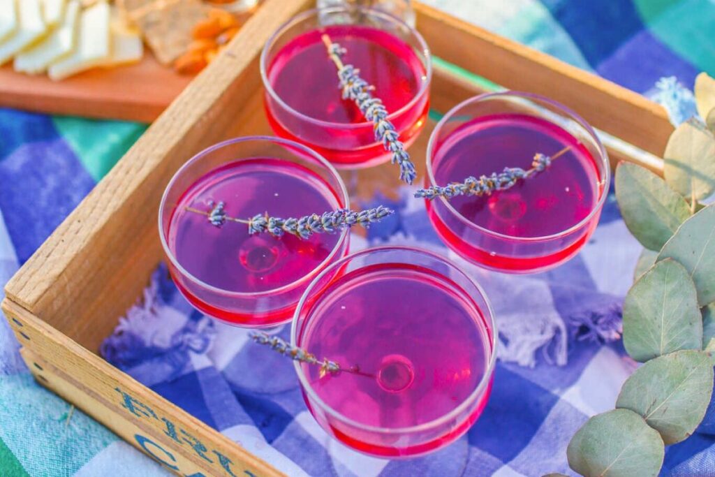 Sparkling Blood Orange and Lavender Cocktail by Gennifer Rose