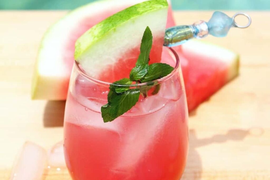 Sparkling Watermelon Mint Vodka Cocktail by A Taste for Travel