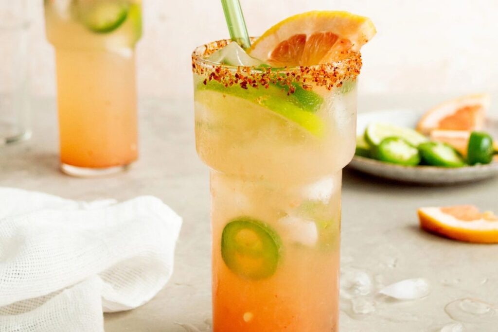 Spicy Grapefruit Ranch Water by Little Black Skillet