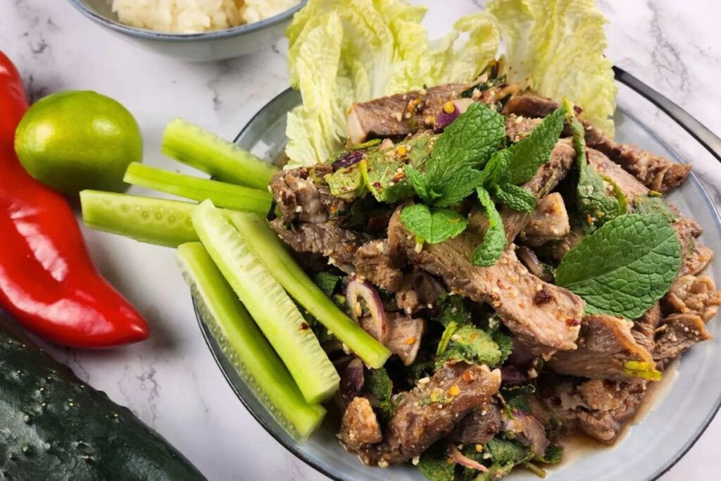 Spicy Grilled Beef Salad by Hungry for Thai
