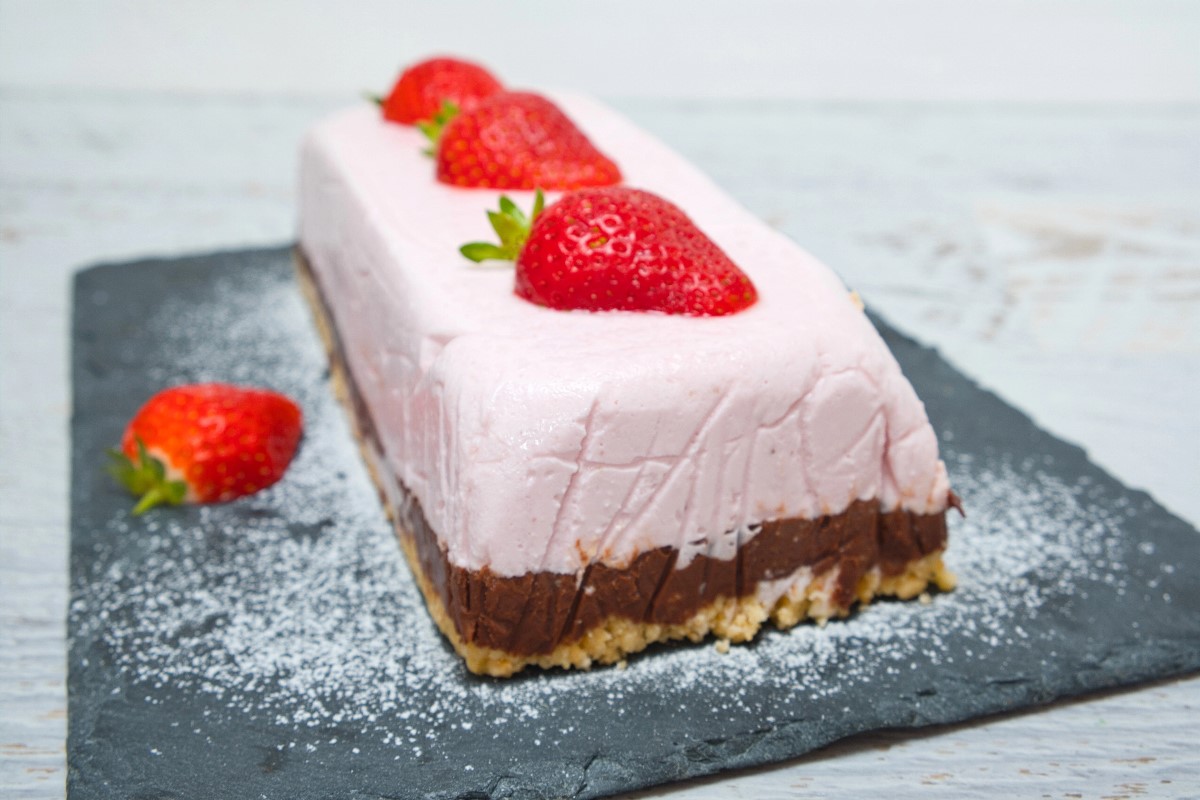 Strawberries on cake