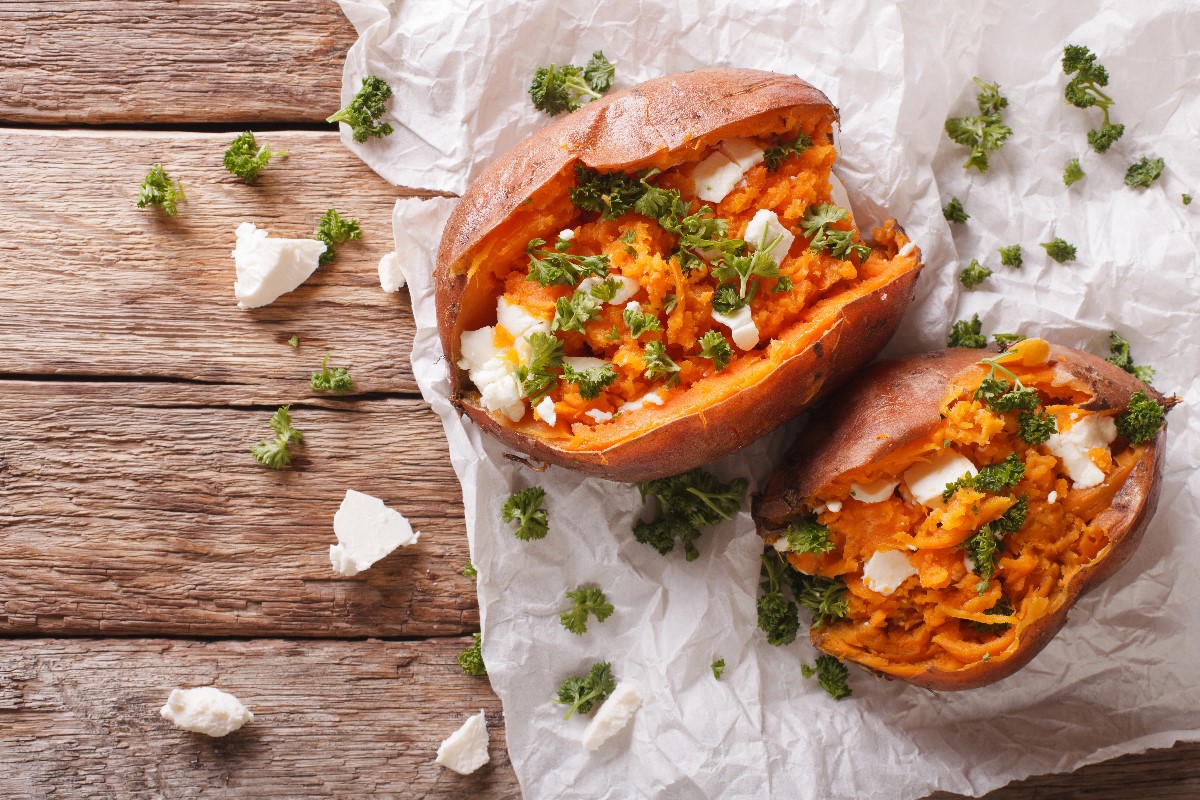 Stuffed sweet potatoes