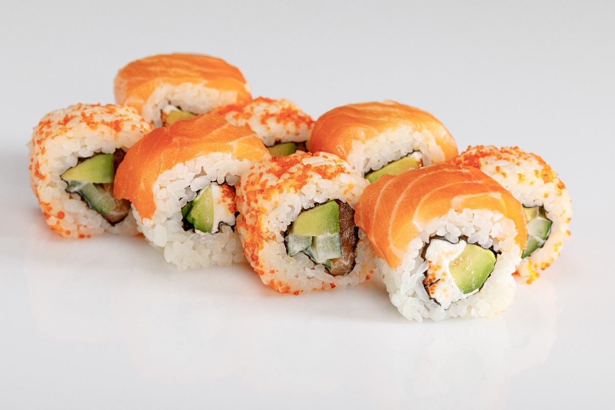 Sushi with fresh fish