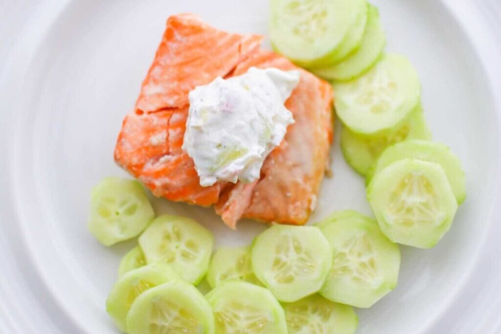 Tzatziki Grilled Salmon by Mommy Rose