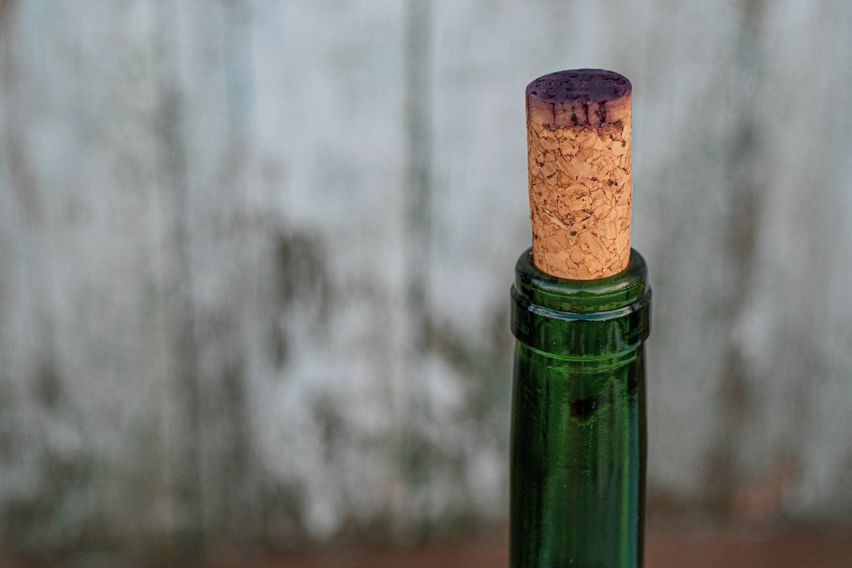 Wet bottle cork