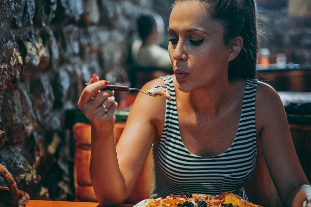 Woman eating