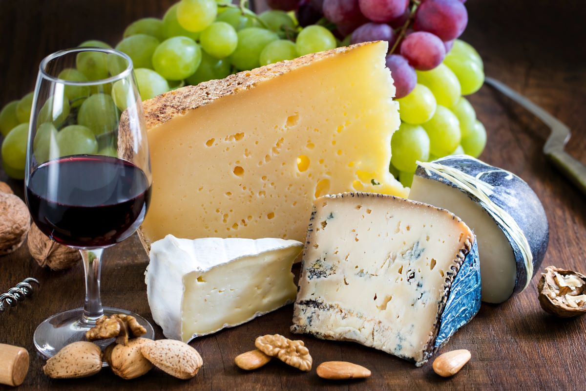 wine and manchego