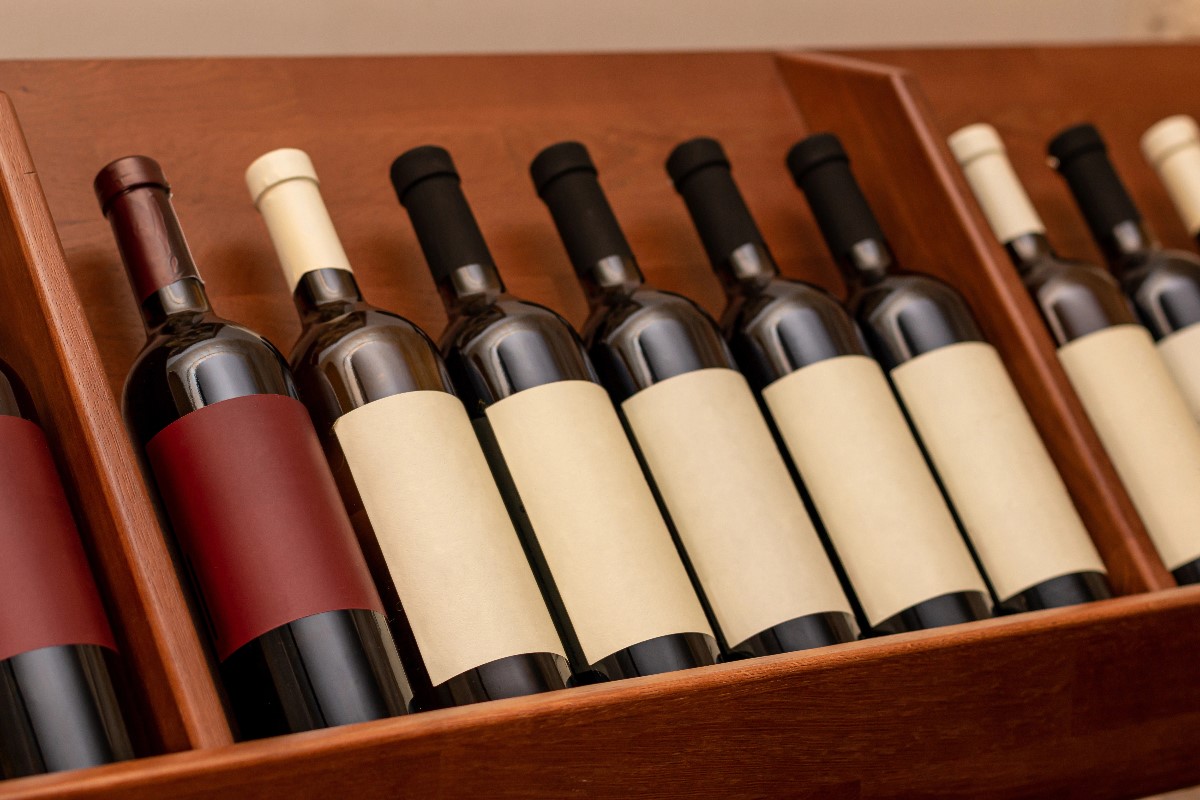 wine in rack