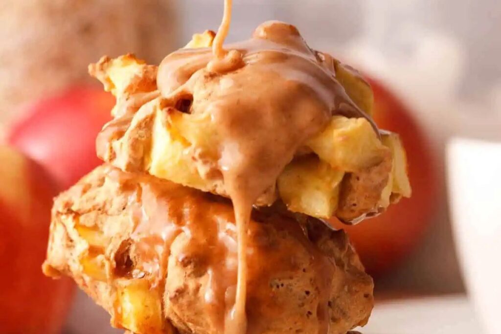 Air Fryer Applesauce Fritters by Inspired Epicurean