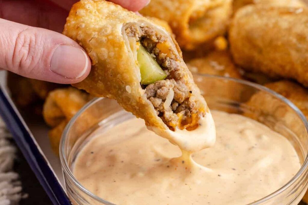 Big Mac Egg Rolls by My Rad Kitchen