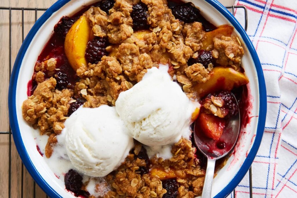 Blackberry Peach Crisp by Little Black Skillet