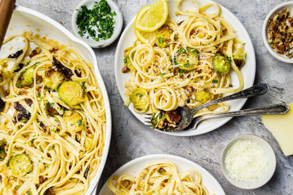 Brussel Sprouts Pasta by Budget Delicious