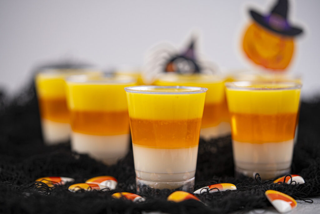 Candy Corn Jell-O Shots
