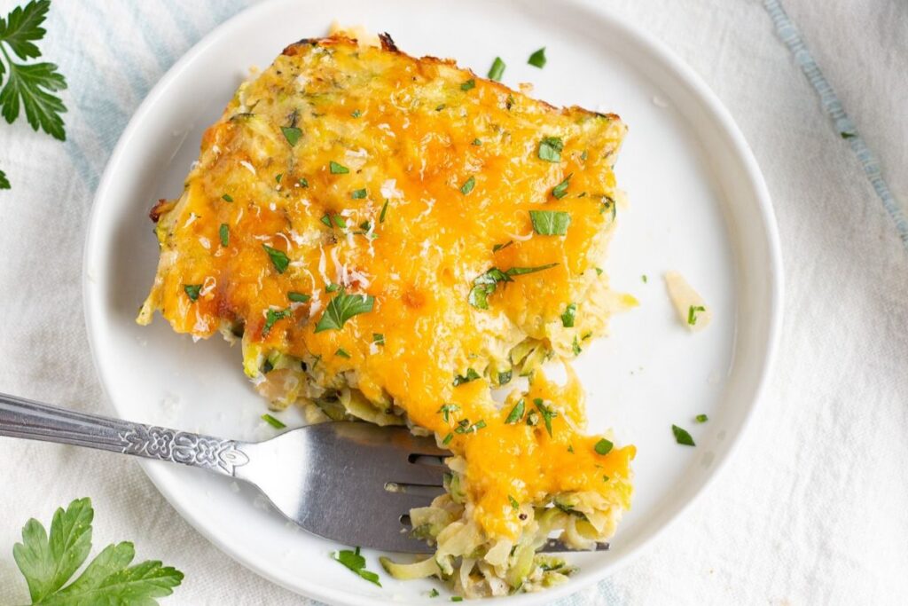 Cheesy Zucchini Casserole by Sprinkled with Balance