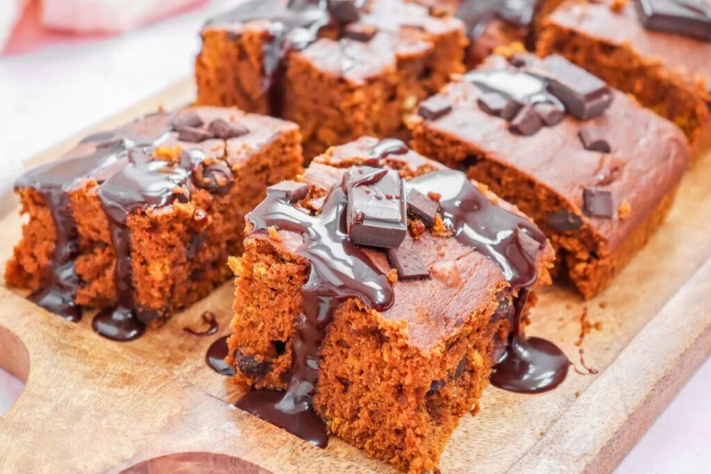 Chocolate Pumpkin Brownies by Trop Rockin