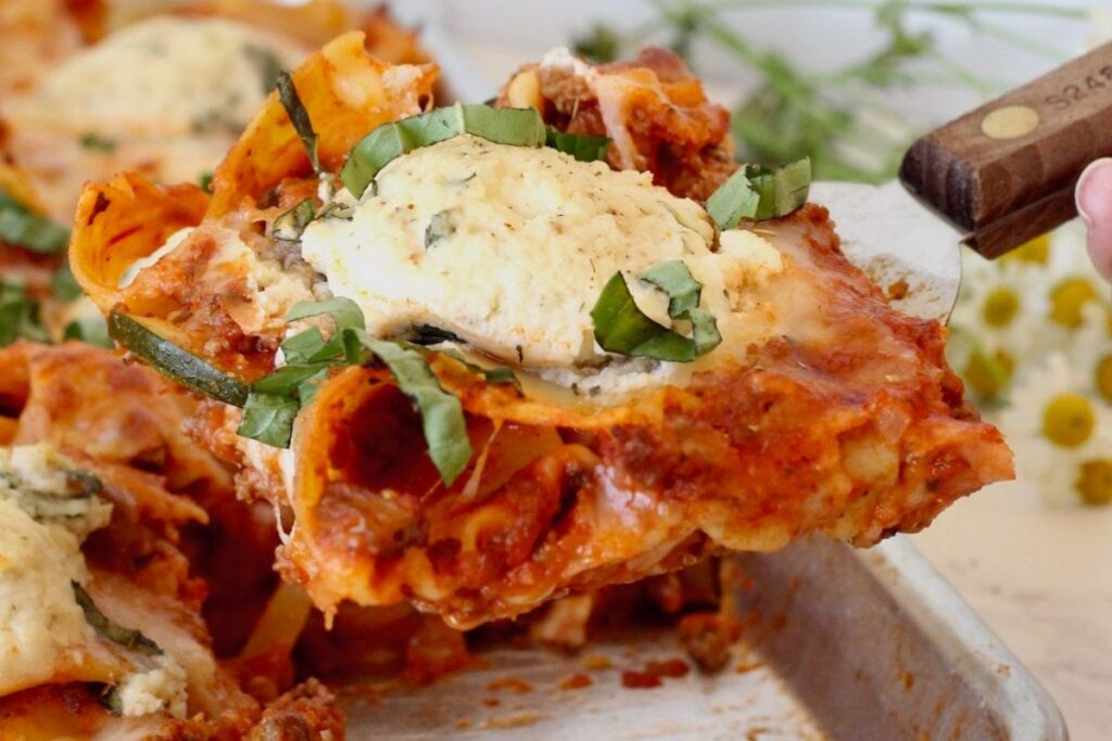 Deconstructed Sheet Pan Lasagna by Table Nutrition