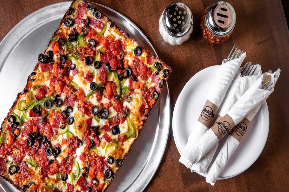 Detroit Style Pizza at Buddys