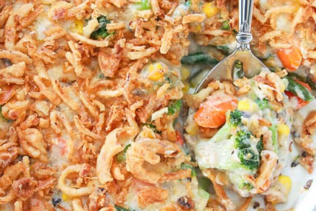 Frozen Vegetable Casserole by Practically Homemade