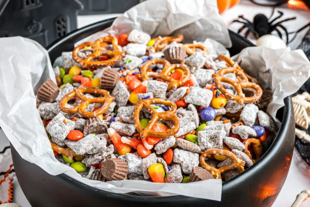 Halloween Puppy Chow by Salads Soups and Sweets