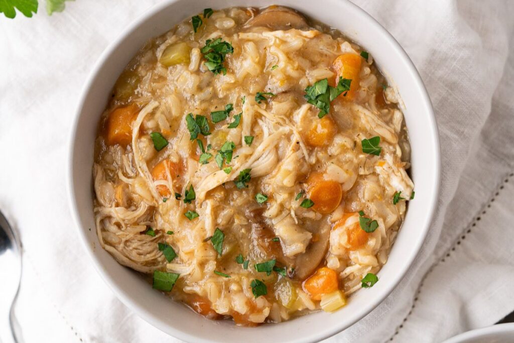 Instant Pot Chicken and Rice Soup by Vibrantly GFree