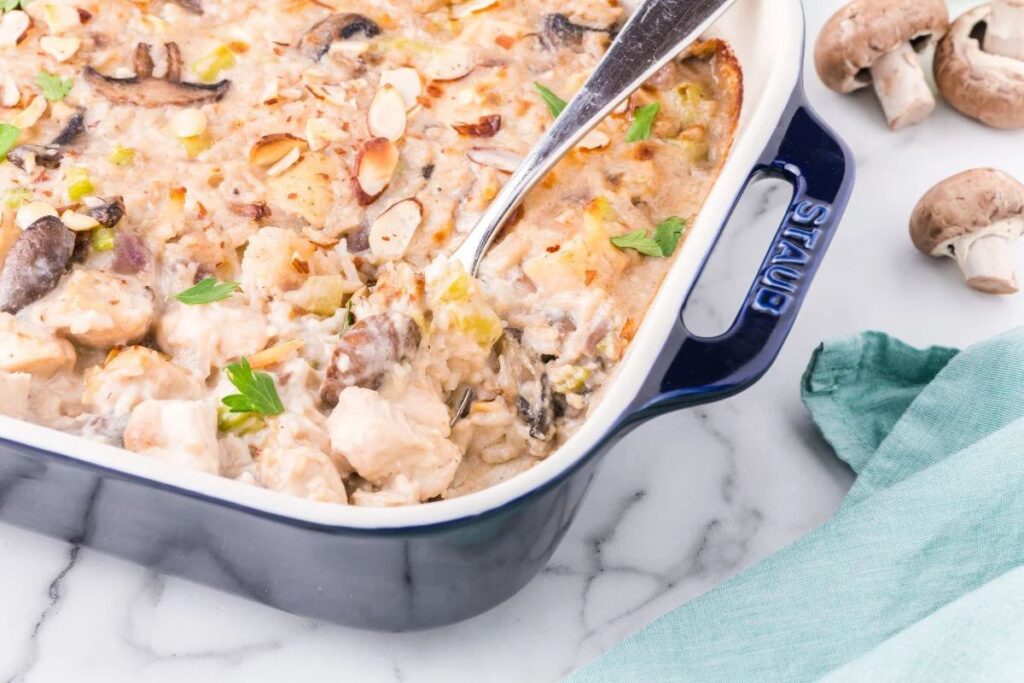 Mushroom Gruyere Chicken and Rice Casserole by xoxoBella