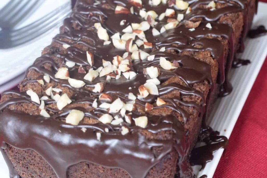 Nutella Glazed Chocolate Zucchini Bread by Grits and Gouda