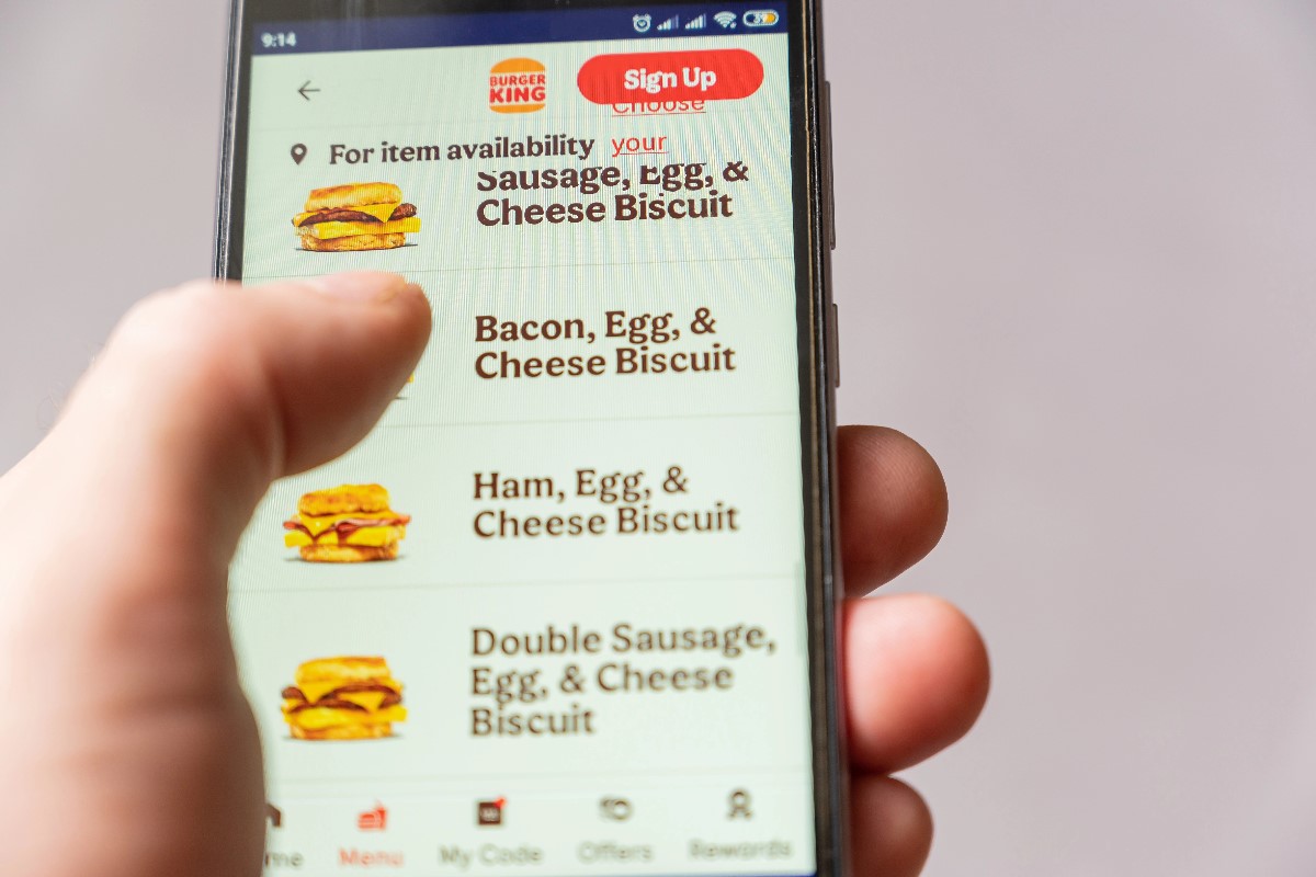 Ordering from app