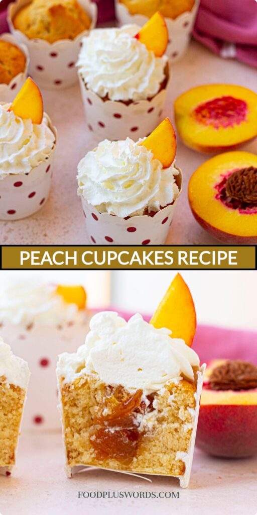 Peaches and Cream Cupcakes
