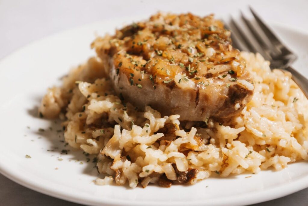 Pork Chop and Rice Casserole by The Cookin Chicks